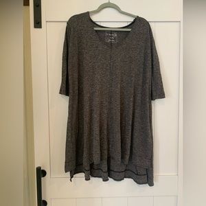 Charcoal free people long top